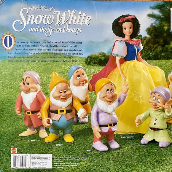 Rare VINTAGE 1993 Walt DISNEY New in Box SNOW WHITE & the SEVEN DWARFS Gift SET - Picture 3 of 12